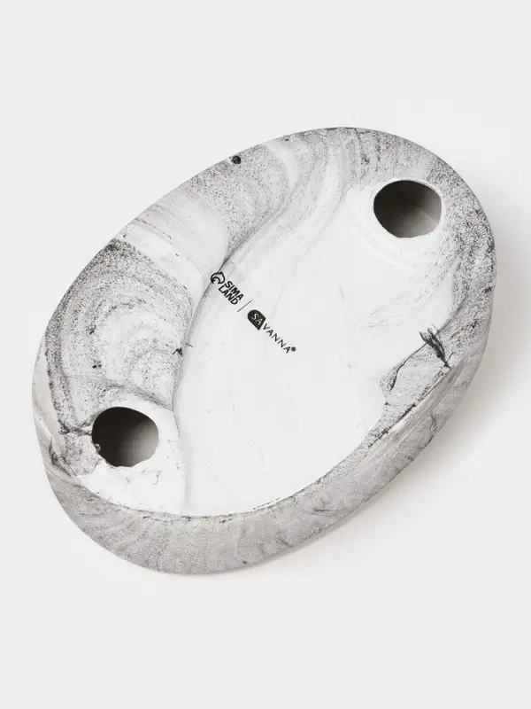 Аксессуары для ванной SAVANNA Stone gray, 4 предмета, дозатор для мыла 390 мл, 2 стакана, мыльница, белые