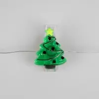 Гирлянда &laquo;Нить&raquo; 2 м роса с насадками &laquo;Прищепки-ёлки&raquo;, IP20, серебристая нить, 20 LED, батарейки ААх2 (нет в комплекте), свечение тёплое белое