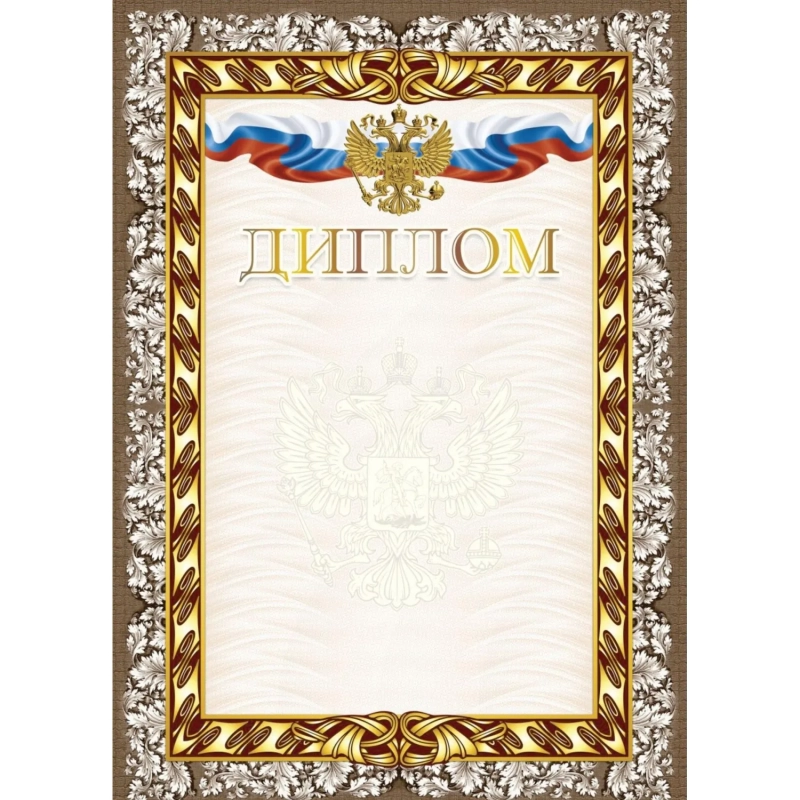 Диплом А4 с гербом арт.КЖ-1624 10шт в упаковке