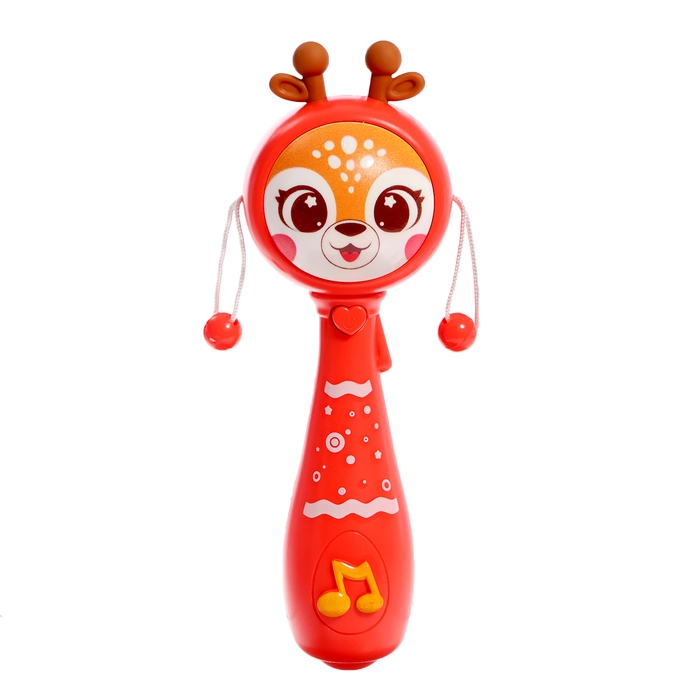 Новогодний набор погремушек, русская озвучка, световые эффекты, 5 погремушек в наборе Новогодний набор погремушек, русская озвучка, световые эффекты, 5 погремушек в наборе