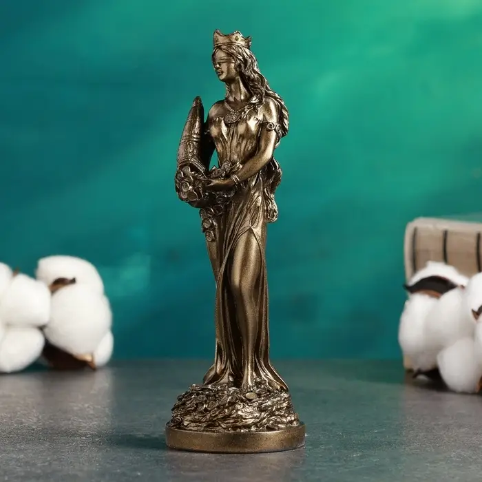 Фигурка &laquo;Фортуна&raquo;, 19 см, под бронзу, мраморная крошка