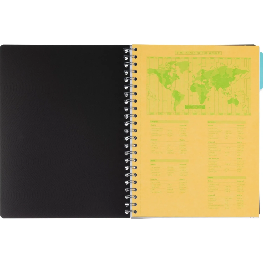 Бизнес-тетрадь SMARTBOOK А4 120л. клетка,спир,микроп,разд,карм,жел-оран