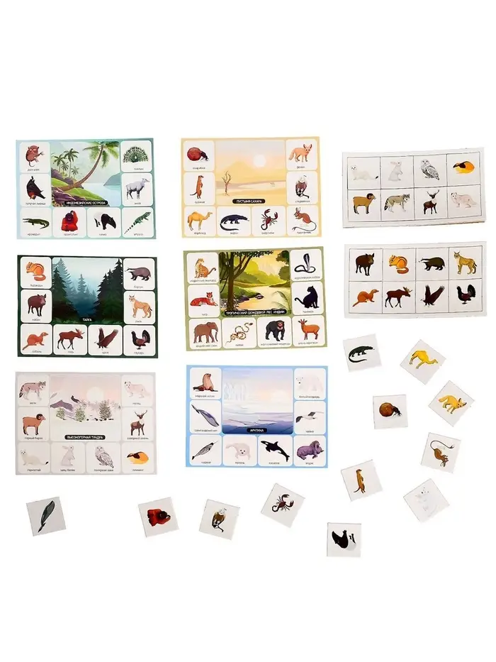 Лото детское Десятое Королевство &laquo;Кто где живёт?&raquo;, МИКС