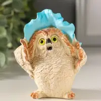 Статуэтка "Сова в панаме" 10х8 см,  цветная