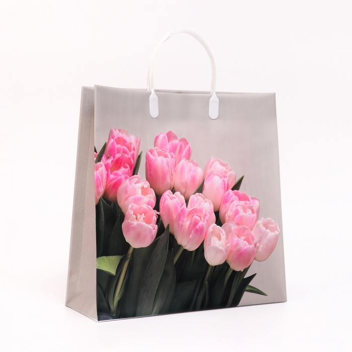 Пакет  Пакет "Розовое настроение", мягкий пластик,   30 x 29 см, 120 мкм