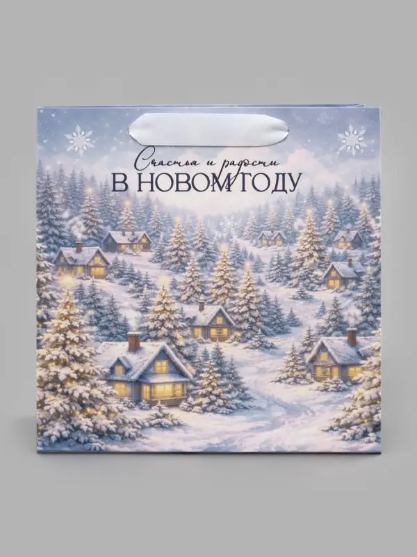 Пакет ламинированный квадратный &laquo;Подарочки&raquo;, 22 &times; 22 &times; 11 см