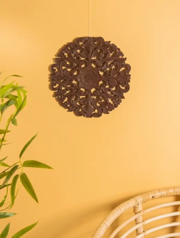 Панно  Панно "Цветочный орнамент" МДФ, 30х30х1 см, коричневый