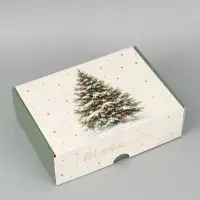 Коробка подарочная, самосборная &laquo;Новогодняя елочка&raquo;,30.7&times;22&times;9.5 см