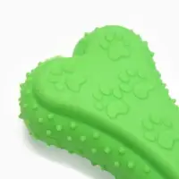 Жевательная игрушка для собак &laquo;Объемная кость с лапками&raquo;, 12 с, TPR, зелёная