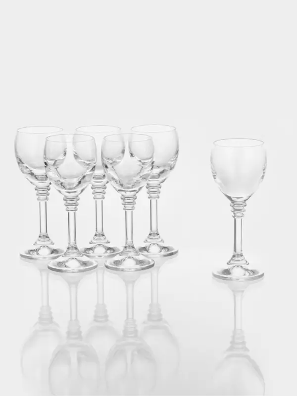 Набор рюмок &laquo;Оливия&raquo;, 60 мл, 6 шт., хрустальное стекло, прозрачный
