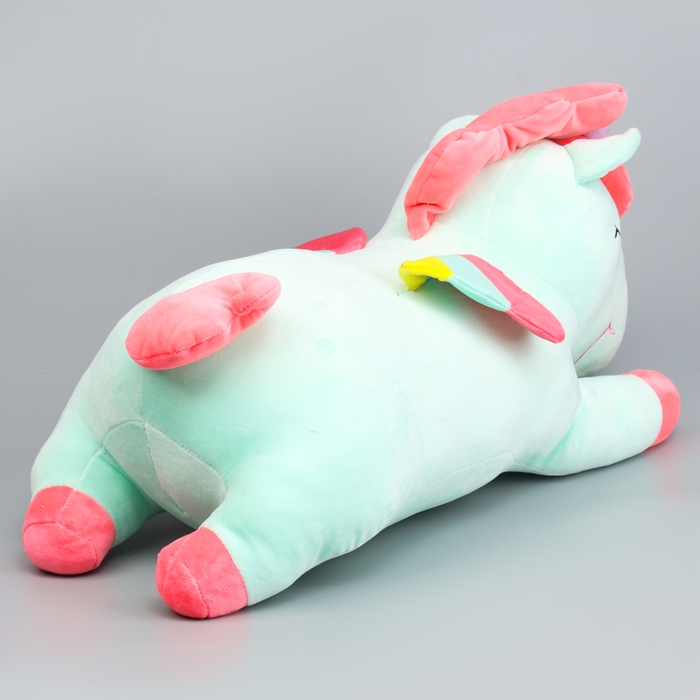 Мягкая игрушка &laquo;Единорог&raquo;, с пледом, 50 см, цвет зелёный