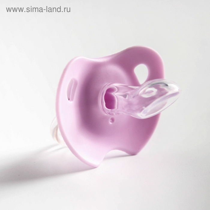 Соска - пустышка силиконовая ортодонтическая, от 6 мес., цвет МИКС для девочек