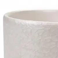 Горшок цветочный с поддоном 1,6 л, d15/h13 см белый керамика, "Перл" (М)