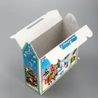 Подарочная коробка новогодняя «Яркий Новый год» Чемоданчик малый, 17.3×6.5×15 см