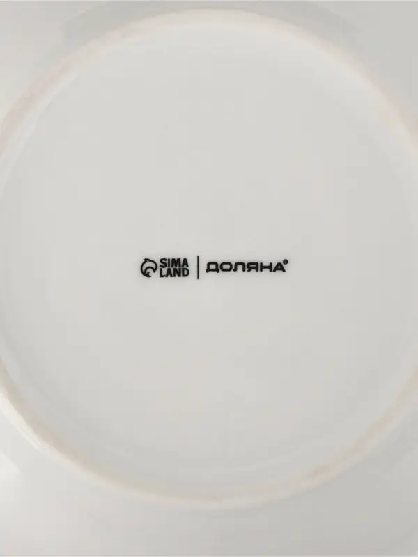 Тарелка глубокая Доляна &laquo;Кассиопея&raquo;, 300 мл, d=21 см, керамика, белая, чёрная