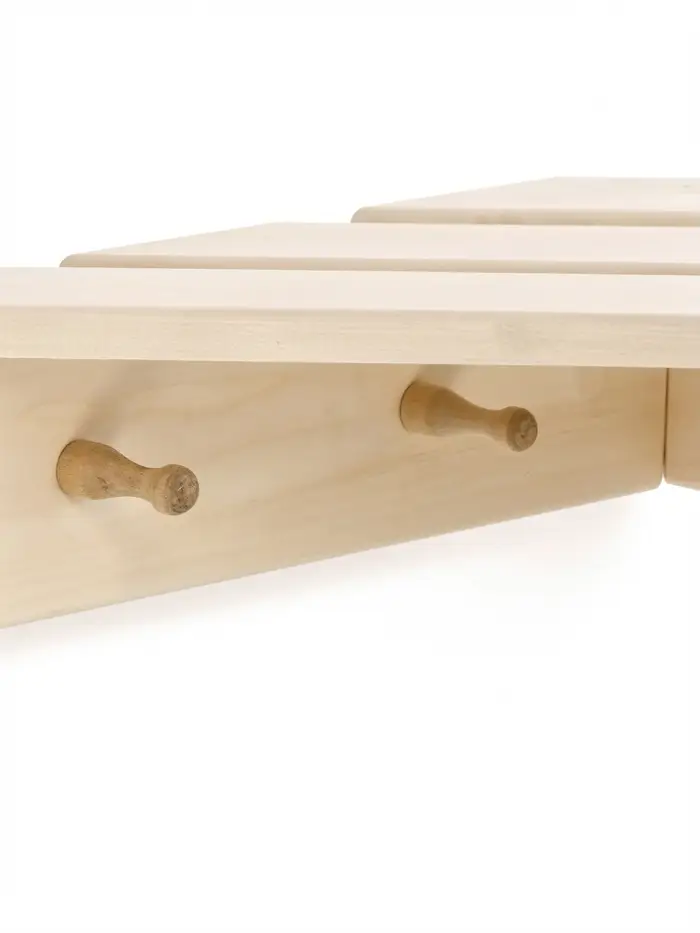 Полка - вешалка угловая №2, 4 крючка 54х39х11 см