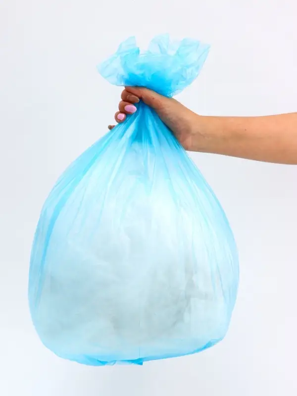 Мешки для мусора в рулоне UpakLand 60 л, голубые, ПНД, толщина 15 мкм, 30 шт.