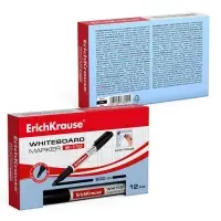 Маркер для доски ErichKrause W-110, 2,0 мм, для письма на досках сухого стирания, чернила на спиртовой основе без ксилола, чёрный