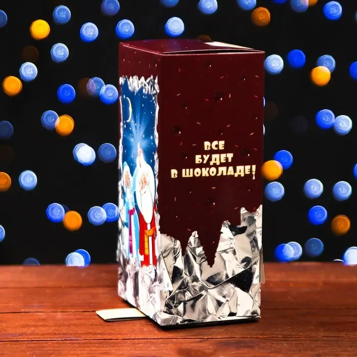 Подарочная новогодняя коробка «Шоколад» 10.1×8.2×20.2 см Подарочная новогодняя коробка «Шоколад» 10.1×8.2×20.2 см