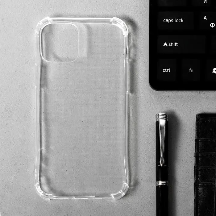 Чехол Luazon для iPhone 12/12 Pro, 6.1 Чехол Luazon для iPhone 12/12 Pro, 6.1", силиконовый, противоударный, прозрачный