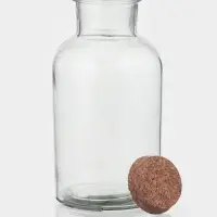 Бутылка для соусов и масла Доляна &laquo;Парфе&raquo;, 1.2 л, 10&times;20.5 см, с пробковой крышкой, стекло, прозрачная