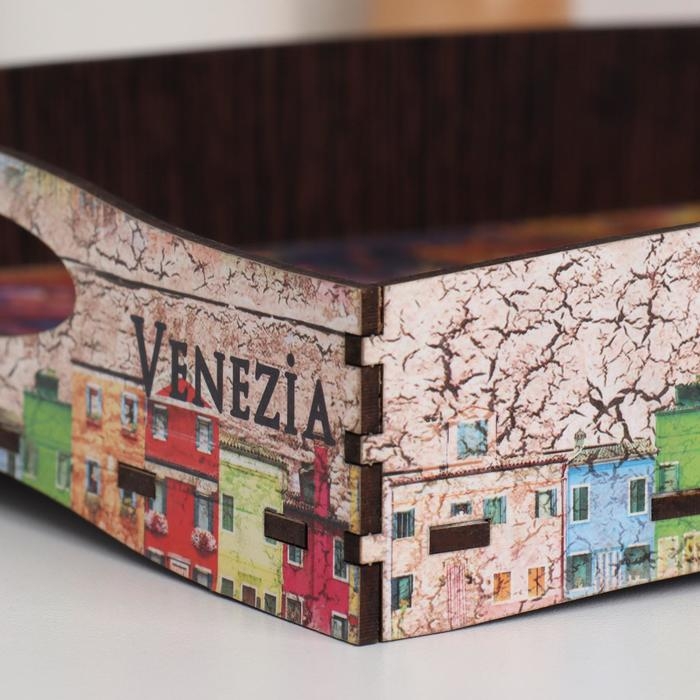 Поднос с ручками Поднос с ручками "Венеция", деревянный, 30х20х4,5см