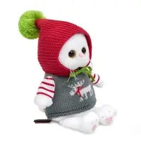 Мягкая игрушка &laquo;Кошечка Ли-Ли baby в жилете и шапочке с помпоном&raquo;, 20 см