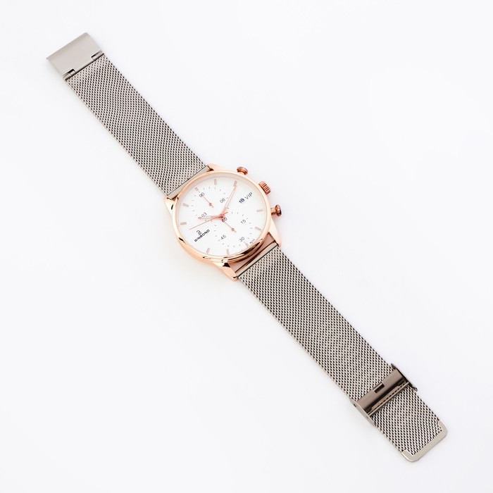 Часы наручные кварцевые женские, с календарем, d-4.2 см, ремешок l-26 см, 3 АТМ Часы наручные кварцевые женские, с календарем, d-4.2 см, ремешок l-26 см, 3 АТМ