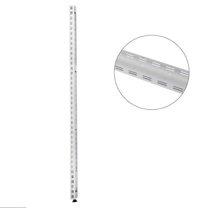 Штатив для стеллажа, двусторонний, 230 см, цвет белый Штатив для стеллажа, двусторонний, 230 см, цвет белый