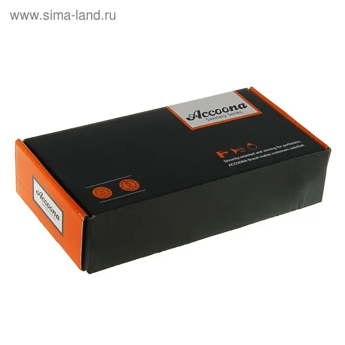 Cмеситель для раковины Accoona A89473, двухвентильный, с гайкой, силумин, хром