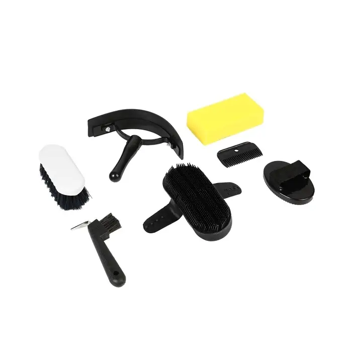 Набор для ухода за лошадью, 7 предметов: расчёска, щётка 4 шт., губка, водосгон