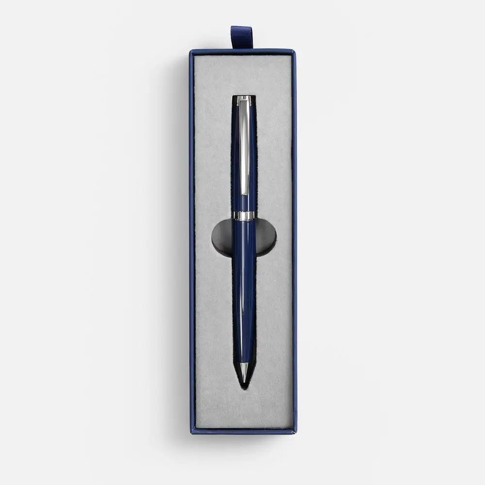 Ручка шариковая Letra Chrome в футляре, синяя