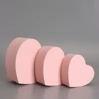 Набор коробок 3 в 1 сердца 22 х 20 х 9;  18.5 х 17 х 7.5; 16 х 14 х 6 см