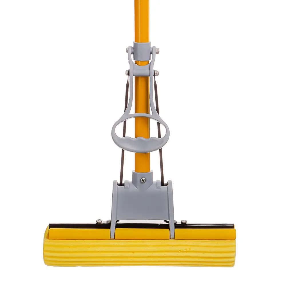 Швабра с отжимом и сменной насадкой ПВА тм VETTA, телеск. ручка 120см, 1 ряд роликов