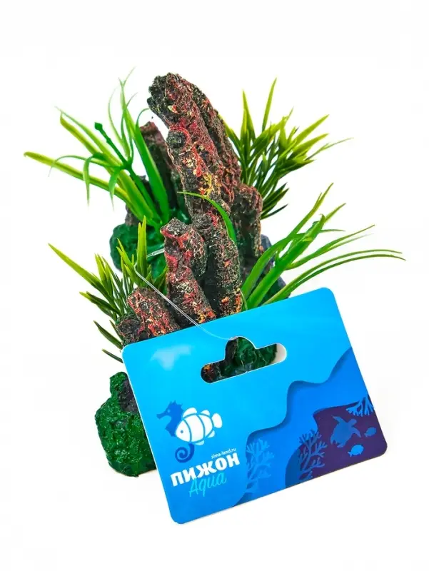 Декор для аквариума "Каменные джунгли", 14 х 5 х 9,5 см