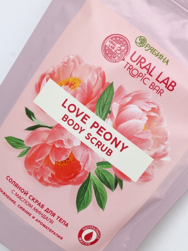 Скраб для тела соляной «Пион» с маслом миндаля, 250 г TROPIC BAR Скраб для тела соляной «Пион» с маслом миндаля, 250 г TROPIC BAR