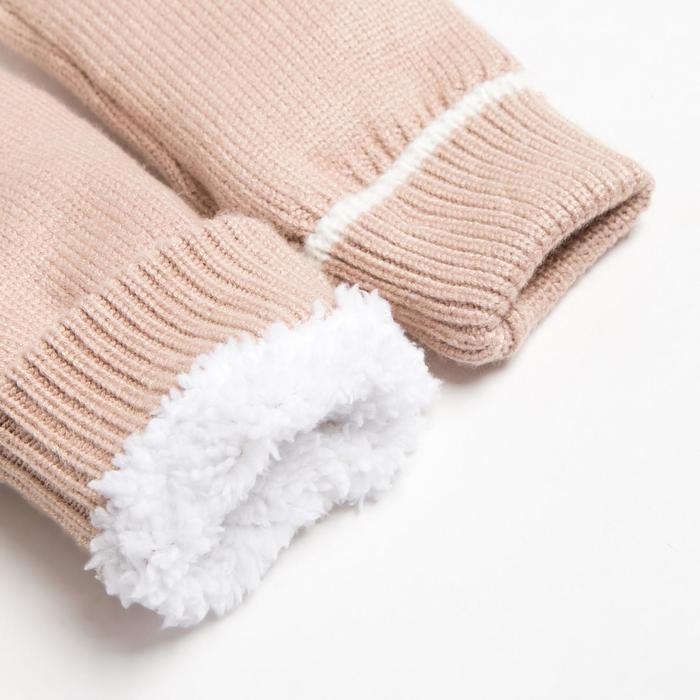 Варежки женские MINAKU однотонные,размер 6,5 цв.бежевый Варежки женские MINAKU однотонные,размер 6,5 цв.бежевый