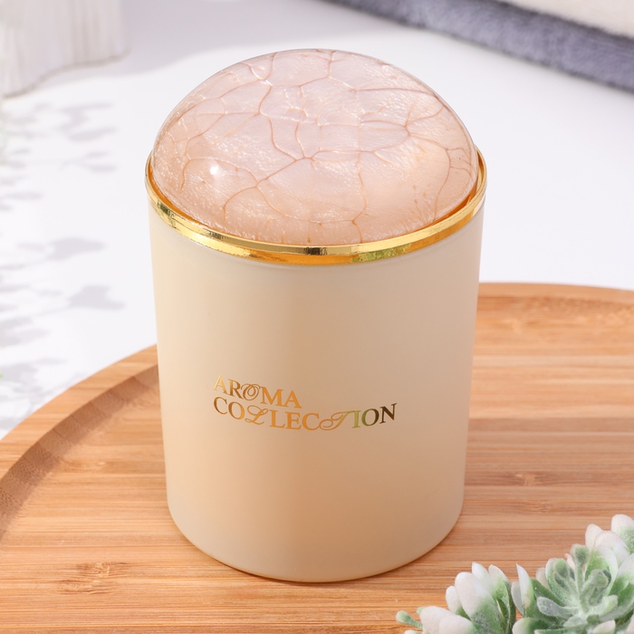 Свеча ароматическая в стакане  Свеча ароматическая в стакане "Aroma collection", 260 г, цитрус, сандаловое дерево, в тубусе   10547