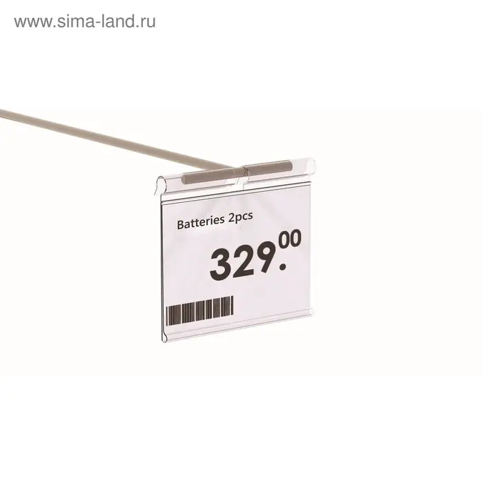 Ценникодержатель на крючок, откидной, 5&times;4 см, цвет прозрачный