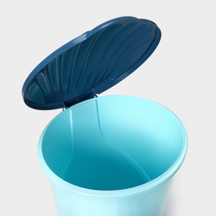 Ведро для мусора, 10 л, с педалью, цвет голубой Ведро для мусора, 10 л, с педалью, цвет голубой