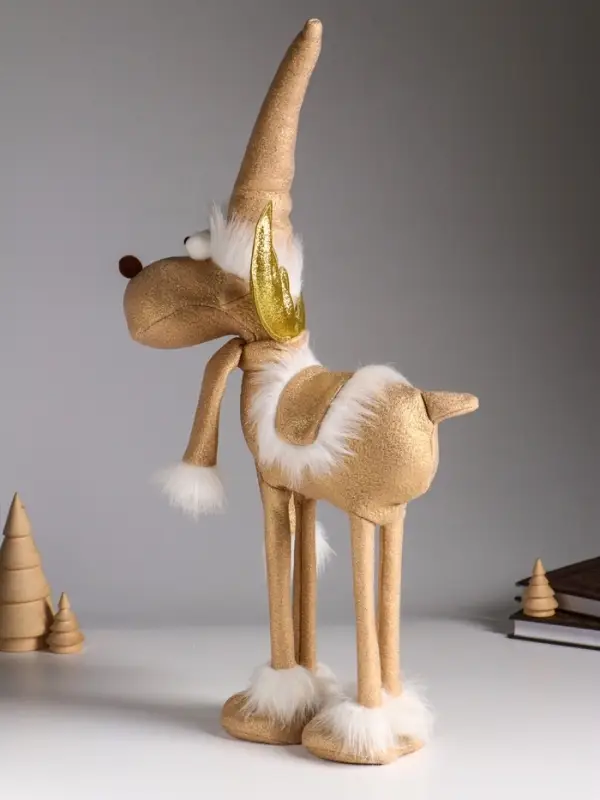 Кукла интерьерная "Лось - золотые рога" 22х12х48 см