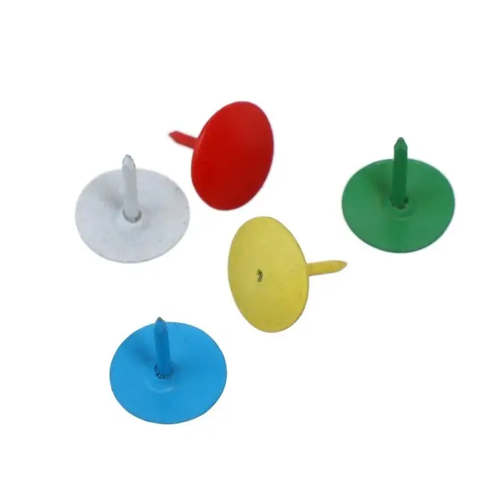 Кнопки канцелярские 12 мм, цветные, в картонной коробке, 50 штук Кнопки канцелярские 12 мм, цветные, в картонной коробке, 50 штук