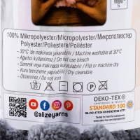 Плюшевая пряжа для вязания руками ALIZE, Puffy, 100 % микрополиэстер, 9 м/100 г, (87 св. угольный)