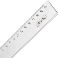 Линейка 20см Attache пластик прозрачный цвет