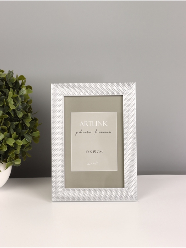 Фоторамка пластик "Lucy" 10х15 см, серебро