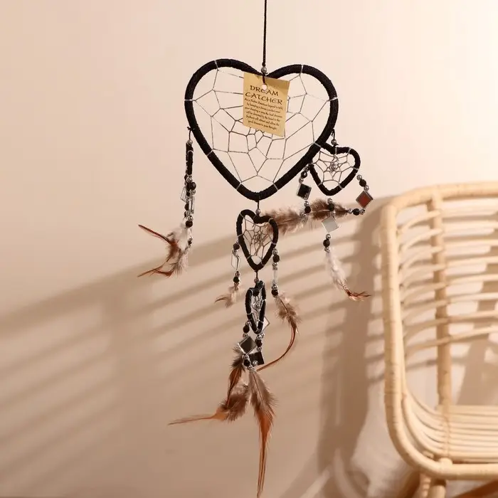 Ловец снов Ловец снов "Пять черных сердец" 0,7х16х45 см