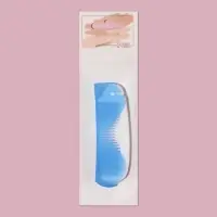 Расчёска складная, 17,3 × 3,1 см, цвет синий/белый