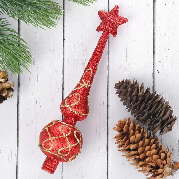 Верхушка на елку Верхушка на елку "Петли" 4,5х18 см, МИКС