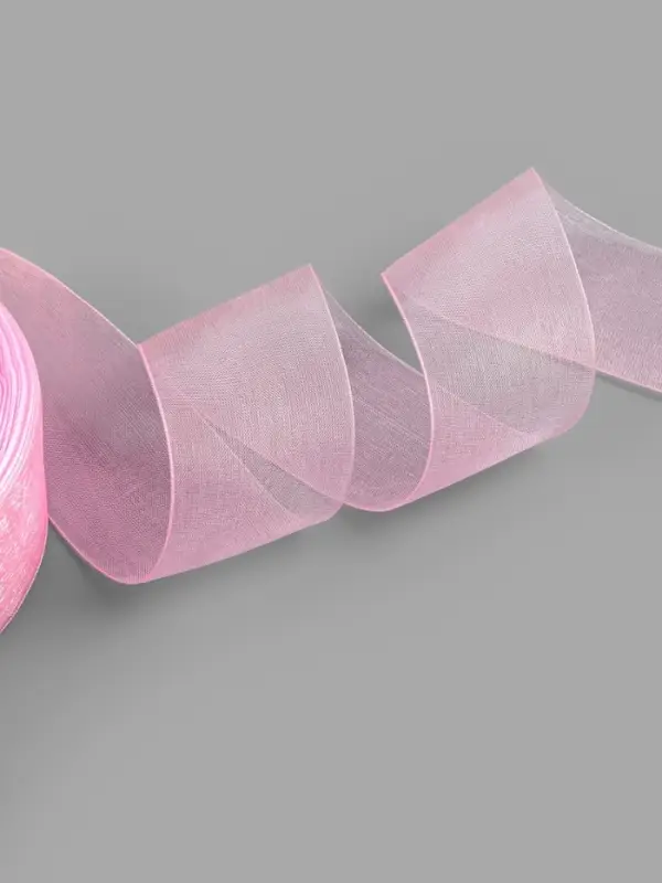 Лента капроновая, 40 мм, 20&plusmn;1 м, светло-розовая№04