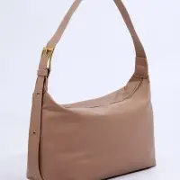 Сумка женская багет на молнии, 32&times;14&times;22 см, бежевая